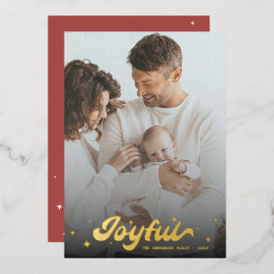 Tarjeta Festiva Con Relieve Metalizado Navidades de fotografía retro alegres con copas de
