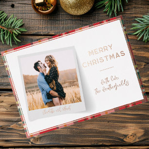 Tarjeta Festiva Con Relieve Metalizado Navidades de fotografía Viernes guión plata botáni
