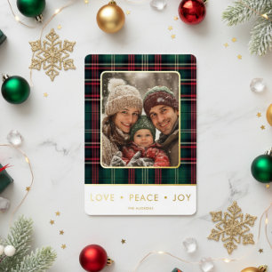 Tarjeta Festiva Con Relieve Metalizado Navidades de fotos de la alegría de la paz por el