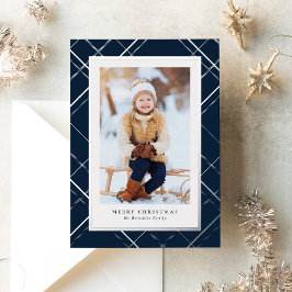 Tarjeta Festiva Con Relieve Metalizado Navidades de la marina roban una familia con fotos