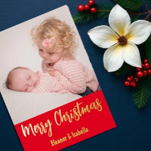 Tarjeta Festiva Con Relieve Metalizado Navidades de los hermanos navideños