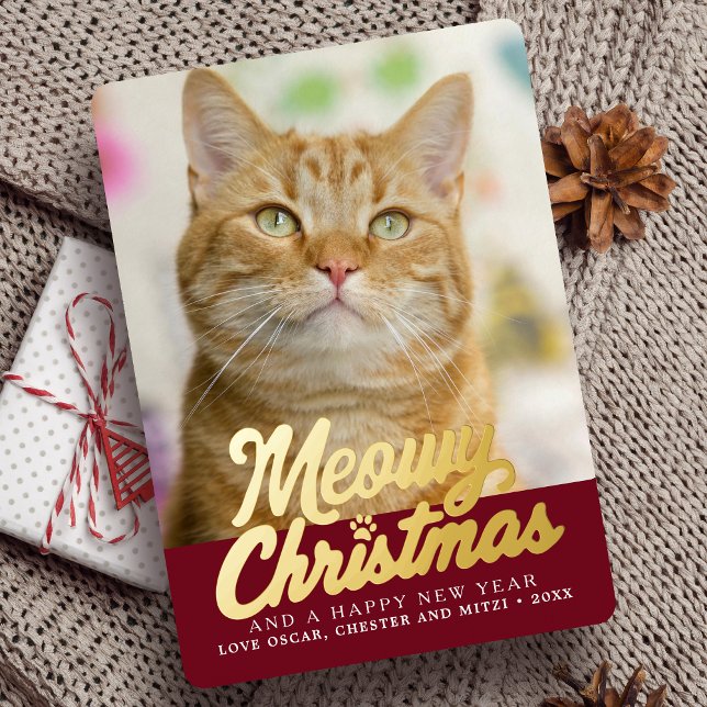 Tarjeta Festiva Con Relieve Metalizado Navidades de Meowy achacan a Navidades de fotos de (Subido por el creador)