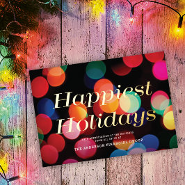 Tarjeta Festiva Con Relieve Metalizado Navidades de oro de las fiestas más felices de Bok