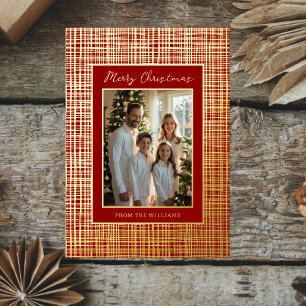 Tarjeta Festiva Con Relieve Metalizado Navidades de Relieve metalizado de lujo Personaliz