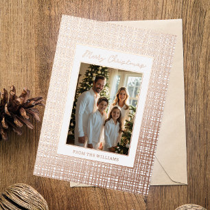 Tarjeta Festiva Con Relieve Metalizado Navidades de Relieve metalizado de lujo Personaliz