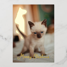 Tarjeta Festiva Con Relieve Metalizado Navidades de Siam