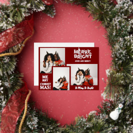 Tarjeta Festiva Con Relieve Metalizado Navidades de tipografía simples y elegantes