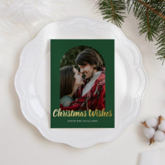 Tarjeta Festiva Con Relieve Metalizado Navidades desean arca de foto Relieve metalizado