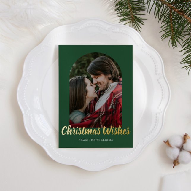 Tarjeta Festiva Con Relieve Metalizado Navidades desean arca de foto Relieve metalizado (Subido por el creador)