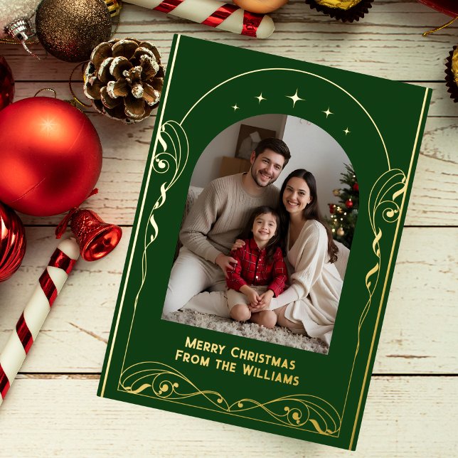 Tarjeta Festiva Con Relieve Metalizado Navidades editables elegantes vacaciones de la pla (Subido por el creador)