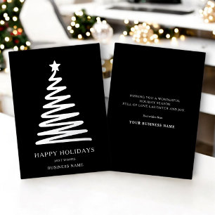 Tarjeta Festiva Con Relieve Metalizado Navidades empresariales Modernas y mínimas empresa