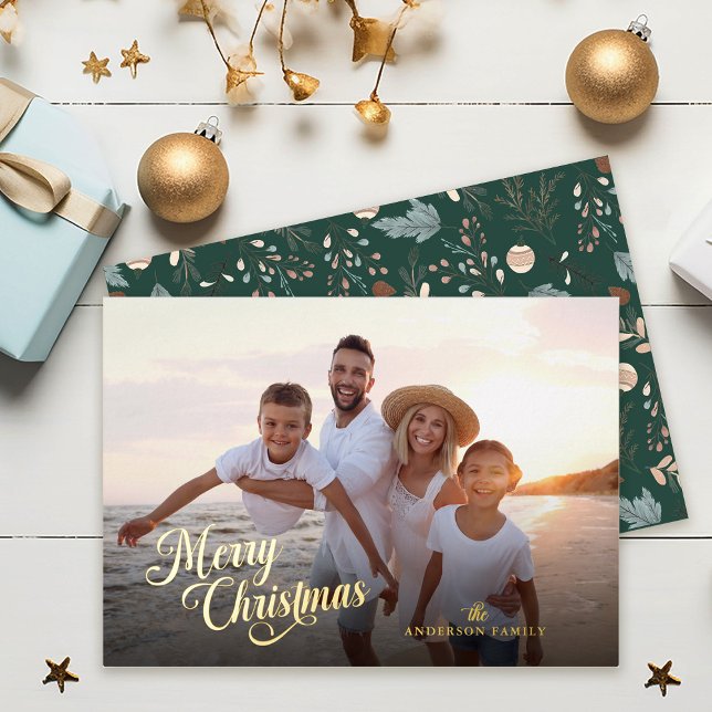 Tarjeta Festiva Con Relieve Metalizado Navidades Escribir Oro De Boho De Fotografía Compl (Subido por el creador)