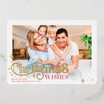 Tarjeta Festiva Con Relieve Metalizado NAVIDADES FAMILIA FOTO tipografía moderna y elegan<br><div class="desc">por kat massard >> www.simplysweetPAPERIE.com << Un diseño tipográfico elegante que presenta los Navidades de citas Deseos con brillantes acentos de Relieve metalizado dorado. Área máxima para mostrar tu hermosa familia - una foto paisajística funciona mejor! CONSEJO 1. Para redimensionar / reubicar la foto pulse el botón "personalizar". 2. También...</div>