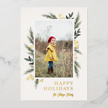 Navidades Greenery Berry Frame Photo