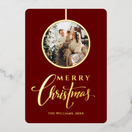 Tarjeta Festiva Con Relieve Metalizado Navidades minimalistas modernos de fotografía de o