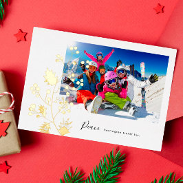 Tarjeta Festiva Con Relieve Metalizado Navidades Minimalistas modernos Organic Corporate 