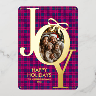 Tarjeta Festiva Con Relieve Metalizado Navidades modernos con artán en polvo azul rosado
