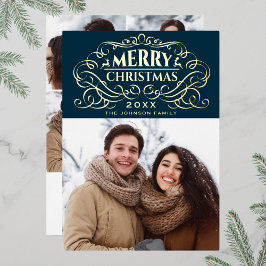 Tarjeta Festiva Con Relieve Metalizado Navidades modernos espumosos 5 FOTOS Saludando el