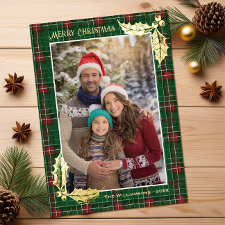 Tarjeta Festiva Con Relieve Metalizado Navidades verdes | Fotos navideñas de Feliz