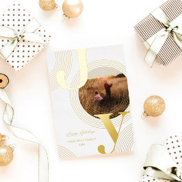 Tarjeta Festiva Con Relieve Metalizado Oleadas de la alegría de los círculos concéntricos