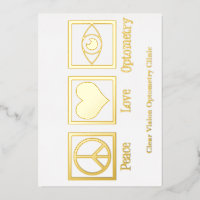 Optometría Paz Amor Médico de Ojos Personalizado D