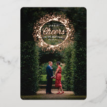 Oro Rosa Brillante Feliz Año Nuevo