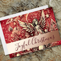 Pastel Dibujando Navidades rojos Angel