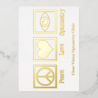 Paz Amor Optometría Personalizado Ojo Médica Oro