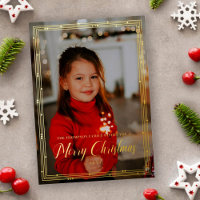 Pequeño marco de perla dorada Fotos navideñas de f