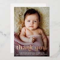 Personalizado bebé Rosa de foto oro Gracias