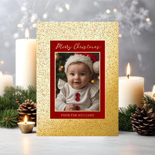 Tarjeta Festiva Con Relieve Metalizado Personalizado de Relieve metalizado Bebé Primera t