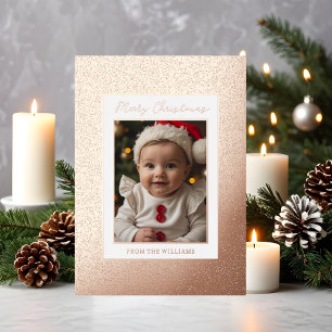 Tarjeta Festiva Con Relieve Metalizado Personalizado de Relieve metalizado Bebé Primera t