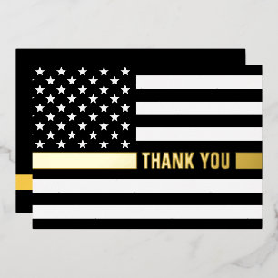 Tarjeta Festiva Con Relieve Metalizado Personalizado Dispatchers Thin Gold Line Apreciaci