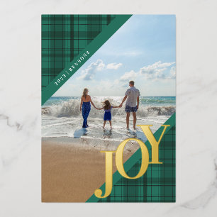 Tarjeta Festiva Con Relieve Metalizado PLAY JOY Diagonal Turquoise Real