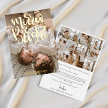 Tarjeta Festiva Con Relieve Metalizado Qué año más Navidades Merry & Bright Multi Photo<br><div class="desc">Apreciar los momentos: Tarjeta de Navidades con Relieve metalizado dorado y Año de Reseña para Merry & Bright Acepte el espíritu de la temporada y celebre sus recuerdos con nuestra Tarjeta de Navidades Personalizados, una imponente encarnación de la elegancia moderna. La parte delantera incluye tu atesorada foto familiar, adornada con...</div>