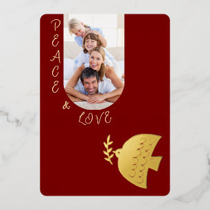 Tarjeta Festiva Con Relieve Metalizado Red profunda, Navidades de mantequilla amarilla y