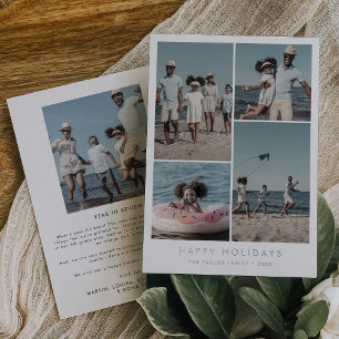 Tarjeta Festiva Con Relieve Metalizado Relieve metalizado de moda Feliz Año festivo en re