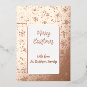 Tarjeta Festiva Con Relieve Metalizado Relieve metalizado Doodle Navidades Sleigh Pattern