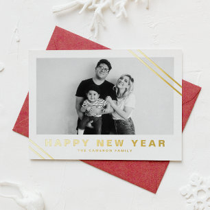 Tarjeta Festiva Con Relieve Metalizado Relieve metalizado dorado de franjas modernas foto