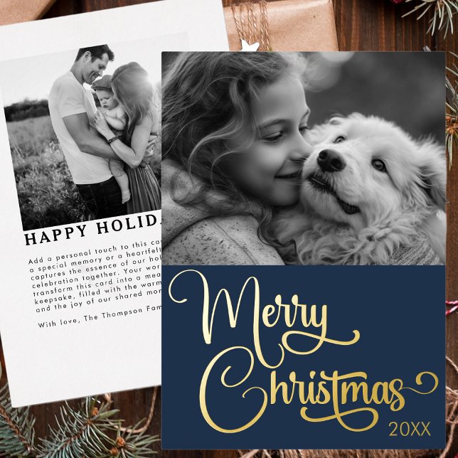 Tarjeta Festiva Con Relieve Metalizado Relieve metalizado dorado Feliz Navidad Personaliz (Subido por el creador)