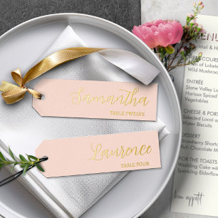 Tarjeta Festiva Con Relieve Metalizado Relieve metalizado dorado Pastel Peach 8 Boda Etiq