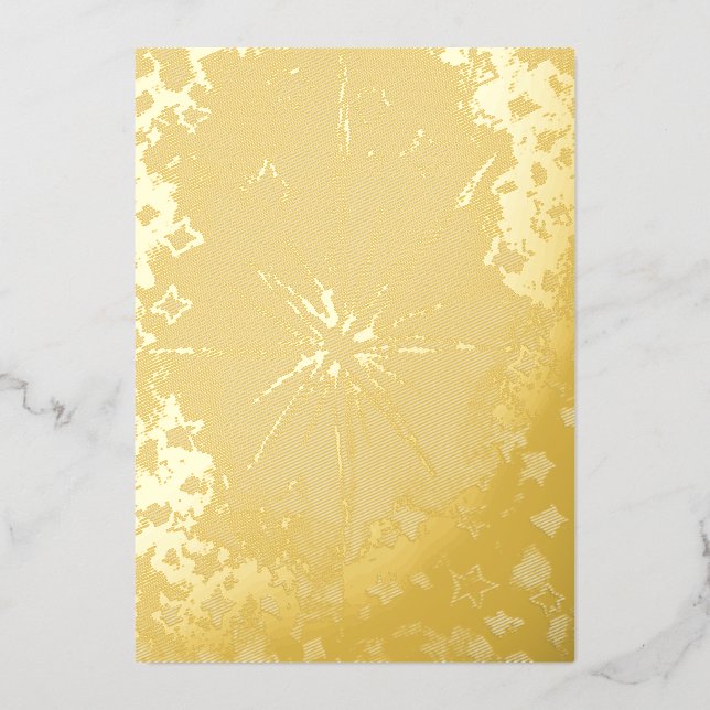 Tarjeta Festiva Con Relieve Metalizado Relieve metalizado Holiday Card gran estrella navi (Anverso)