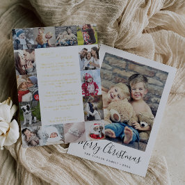 Tarjeta Festiva Con Relieve Metalizado Relieve metalizado mínimo qué Navidades de Collage