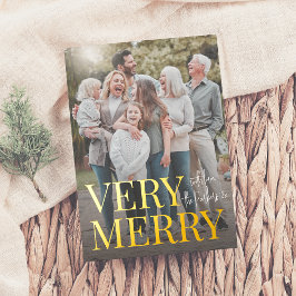 Tarjeta Festiva Con Relieve Metalizado Relieve metalizado real | Navidades fotográficos m