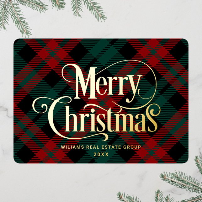 Tarjeta Festiva Con Relieve Metalizado Retro Classic Sparkle Merry Christmas Gold (Subido por el creador)