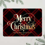 Tarjeta Festiva Con Relieve Metalizado Retro Classic Sparkle Merry Christmas Gold<br><div class="desc">La moderna tarjeta navideña de felicitación navideña. Sorprende y trae alegría a los cercanos y hace que la celebración sea inolvidable. Para una mayor personalización,  haga clic en el enlace "personalizar adicional" y utilice nuestra herramienta de diseño para modificar esta plantilla.</div>