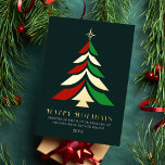 Tarjeta Festiva Con Relieve Metalizado Saludo corporativo del Árbol de Navidad minimalist<br><div class="desc">Elegante y minimalista Árbol de Navidad Saludo Tarjeta de Navidad Corporativa. Trae alegría a sus allegados y haz que la celebración sea inolvidable. Para una mayor personalización,  haga clic en el botón azul situado a la derecha y utilice la herramienta de diseño para modificar esta plantilla.</div>