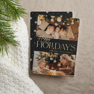 Tarjeta Festiva Con Relieve Metalizado Saludo festivo   Fotos de Happy Holidays 2