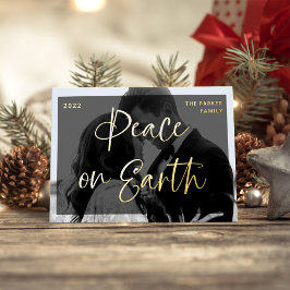 Tarjeta Festiva Con Relieve Metalizado Saludos glamorosos | Superposición oscura y dos fo