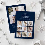 Tarjeta Festiva Con Relieve Metalizado Sencilla y elegante cuadrícula fotográfica familia<br><div class="desc">Esta sencilla y minimalista tarjeta de vacaciones de Relieve metalizado plateado incluye un elegante collage de nueve fotos en la parte delantera, y una foto adicional en la parte trasera, para un total de diez de tus fotos familiares favoritas. La caligrafía clásica plateada junto con el texto moderno para el...</div>